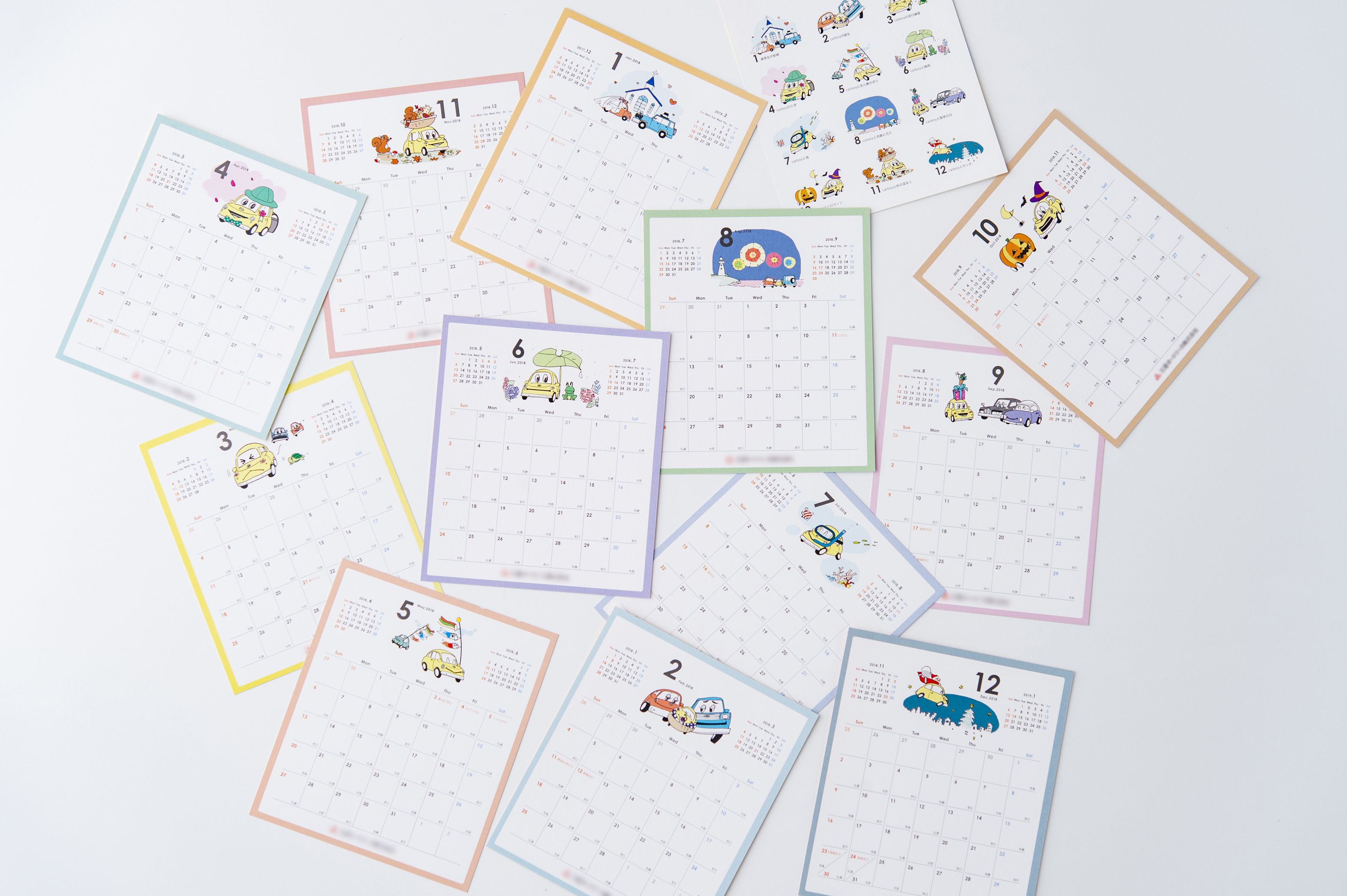 イラスト付き卓上カレンダー 永井印刷工業 イラスト付き卓上カレンダー 永井印刷工業